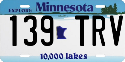 MN license plate 139TRV