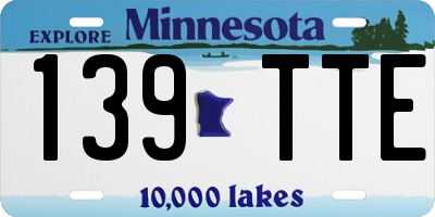 MN license plate 139TTE