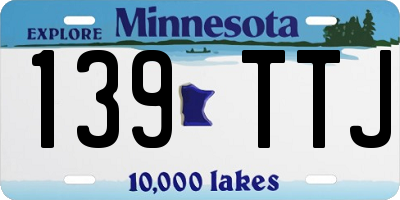 MN license plate 139TTJ