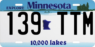 MN license plate 139TTM