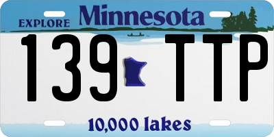 MN license plate 139TTP