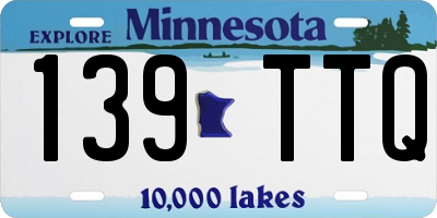MN license plate 139TTQ