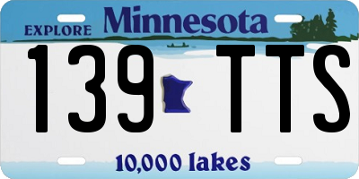 MN license plate 139TTS
