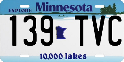MN license plate 139TVC