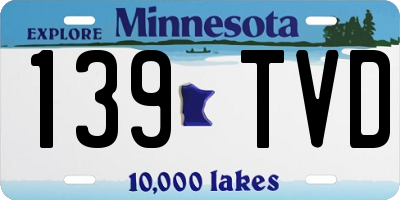 MN license plate 139TVD