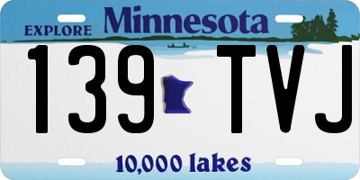 MN license plate 139TVJ