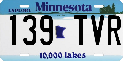 MN license plate 139TVR