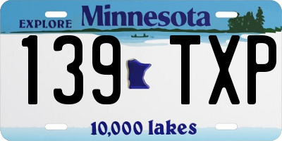 MN license plate 139TXP