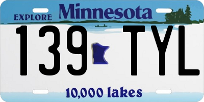 MN license plate 139TYL