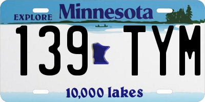 MN license plate 139TYM