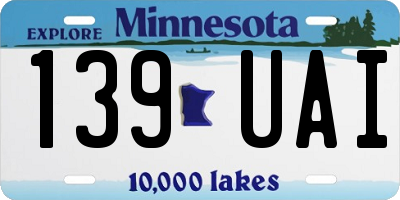 MN license plate 139UAI