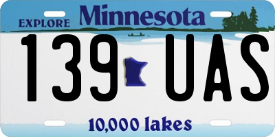 MN license plate 139UAS