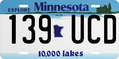 MN license plate 139UCD