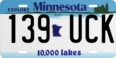 MN license plate 139UCK