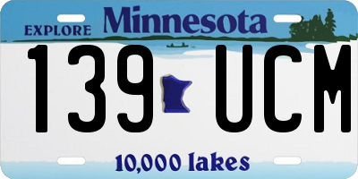 MN license plate 139UCM