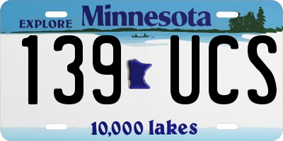 MN license plate 139UCS