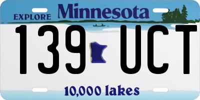 MN license plate 139UCT