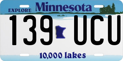 MN license plate 139UCU