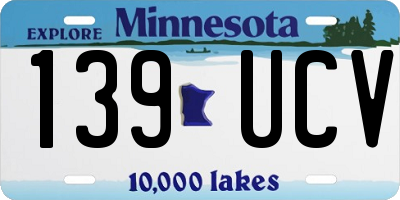 MN license plate 139UCV