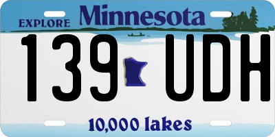 MN license plate 139UDH