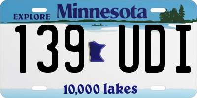 MN license plate 139UDI