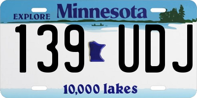 MN license plate 139UDJ