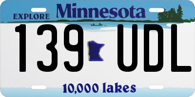 MN license plate 139UDL