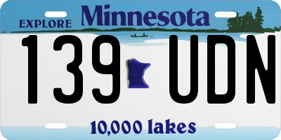 MN license plate 139UDN