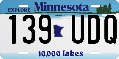MN license plate 139UDQ