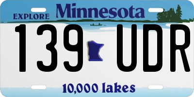 MN license plate 139UDR