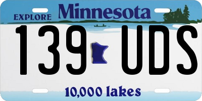 MN license plate 139UDS