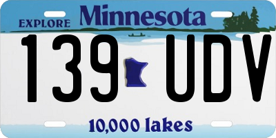 MN license plate 139UDV