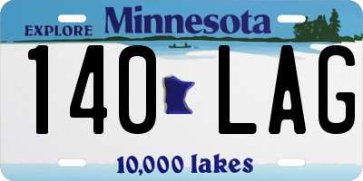 MN license plate 140LAG