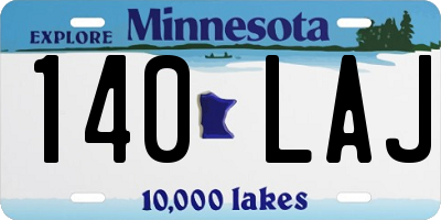 MN license plate 140LAJ