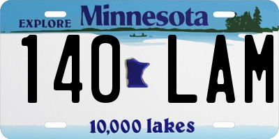 MN license plate 140LAM