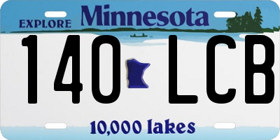 MN license plate 140LCB
