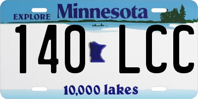 MN license plate 140LCC