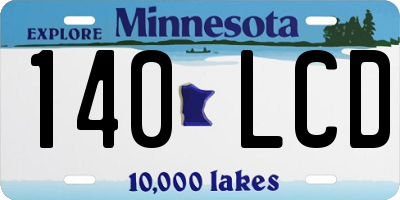 MN license plate 140LCD