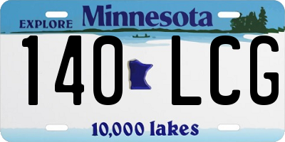 MN license plate 140LCG