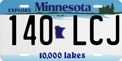 MN license plate 140LCJ