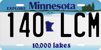 MN license plate 140LCM