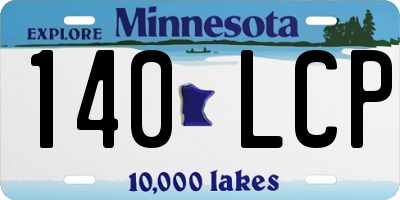 MN license plate 140LCP