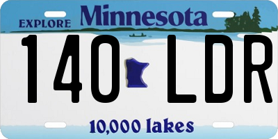 MN license plate 140LDR