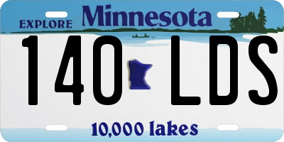 MN license plate 140LDS
