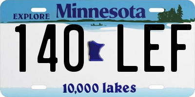 MN license plate 140LEF