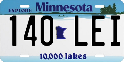 MN license plate 140LEI
