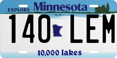 MN license plate 140LEM