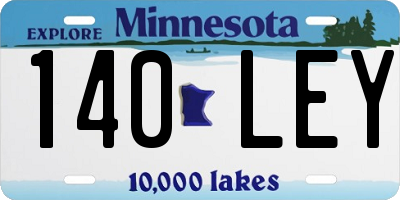 MN license plate 140LEY