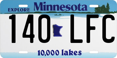 MN license plate 140LFC