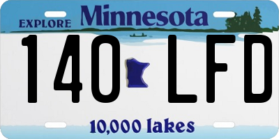 MN license plate 140LFD